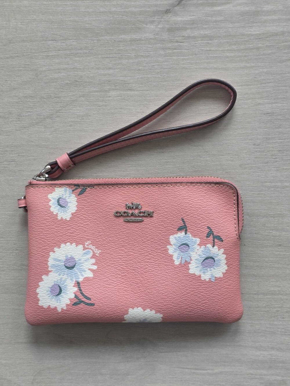 Coach Pink Floral Wristlet